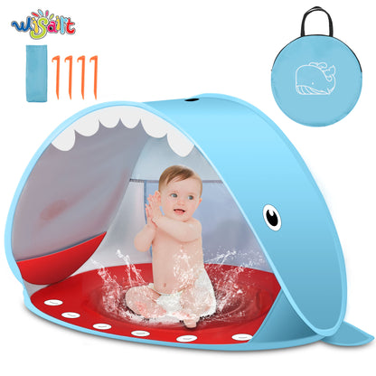 Wisairt Baby Beach Tent, Kids Pool Tent with Sun Shelters, Pop Up Outdoor Mini Pool Tent