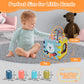Vomeast 6-in-1 Baby Activity Cube w/ Music, Preschool Montessori Learning Toys for Toddlers Infant, for Birthday Christmas Baby Shower Gifts, Multicolor