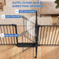 Vomeast 34.6"-84.2" Extra Wide Baby Safety Gate,Auto Close Pet Dog Gates for Stairs Doorways Fireplace,Anti-Trip Pedal,29.5" Tall,Black