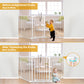 Wisairt 8 Panels Extra Wide Baby Gate,196.6 Inch Adjustable Baby Safety Gate Play Yard with Auto Close for Aged 6+ Months