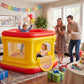 Wisairt Inflatable Bounce House with Electric Air Pump and Inflation Nozzle,Indoor Outdoor Blow up Bouncy House