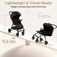 Vomeast Lightweight Stroller, Foldable Baby Stroller with Reversible Handle & One-Hand Fold for Travel