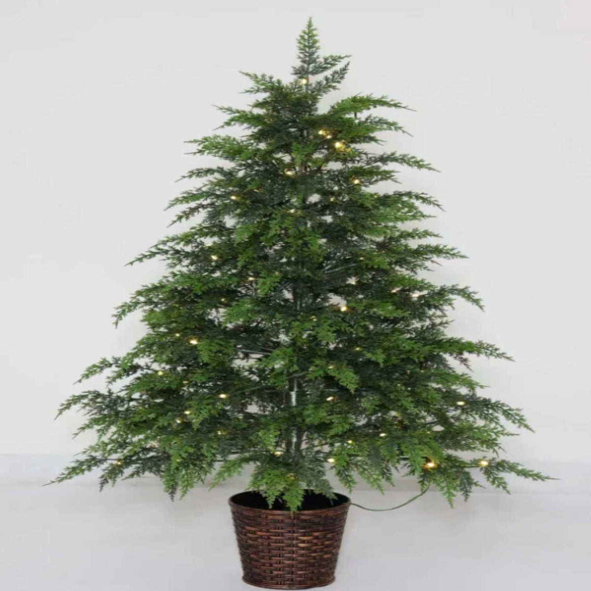 48" Artificial Christmas Tree, 4Ft Full PE Realistic Cypress Tree for Indoor Holiday Decor