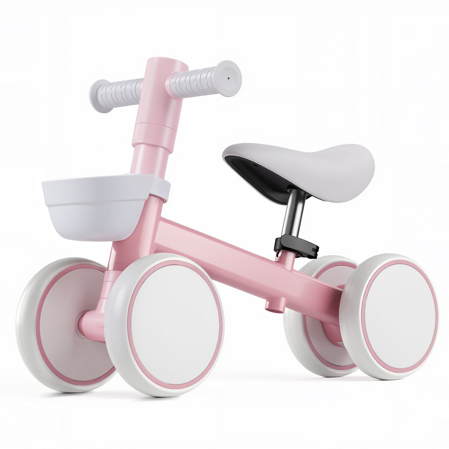 Wisairt Toddler Balance Bike Ride-On Toy, Stable 4-Wheel No-Pedal Toddler Bike for Baby Ages 10-36 Months
