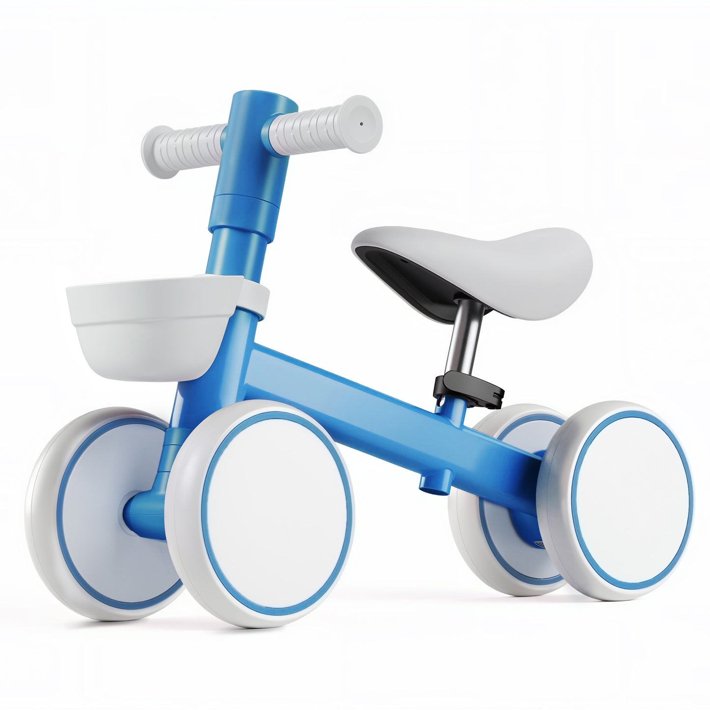 Wisairt Toddler Balance Bike Ride-On Toy, Stable 4-Wheel No-Pedal Toddler Bike for Baby Ages 10-36 Months