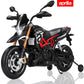 Licensed Aprilia Ride On Motorcycle for Kids, Wisairt 12V Electric Motorbike with Detachable Training Wheels, Key Start, LED Lights, Music, Spring Suspension, Toy Motorcycle for Boys Girls Ages 3-6
