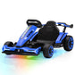 Wisairt 24V 10Ah Kids Electric Go Kart Drift Car, 360° Drift Ride on Toy with 800W Motors, 7.5 MPH, Adjustable Length, LED Lights, Drift Racing Kart for Big Kids 6-12 Years Old, 135 LBS, White