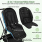 Vomeast 2 in 1 Baby Strollers, Foldable Travel Stroller with Reversible Seat, All-Wheel Suspension, 5-Point Harness
