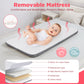 Vomeast Baby Bassinet Bedside Sleeper with Wheels, Adjustable Height, Dual-Lock, Storage Bag for Newborns Infants, Gray