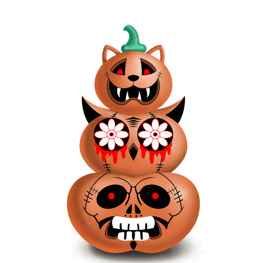 Vrilay 6ft Halloween Inflatable, Pumpkin Inflatable with LED Lights for Halloween Outdoor Holiday Yard Decorations