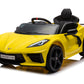 Corvette C8 Licensed Ride on Car,Wisairt 12 V Battery Powered Electric Vehicle w/ Remote Control,Bluetooth,LED Lights