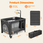 Vomeast Baby Playard,Portable Baby Bassinet Pack and Play with Mattress and Toy Bar,Foldable Bassinet Crib,0-5 Months,Black