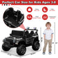 Wisairt 24V 9Ah Kids Ride on Truck, 2 Seater Powered Ride on Car w/Remote Control and Openable Storage Space, Bluetooth, Music, Colorful LED Lights, Electric Car for Kids Ages 3-8