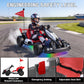 Porsche 36V Electric Go Kart for Kids Ages 6+, With Dual 300W Motors,3-Speed Drift,White
