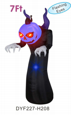Vrilay 7ft Halloween Inflatable with LED Lights Inflatable for Halloween Outdoor Holiday Yard Decorations