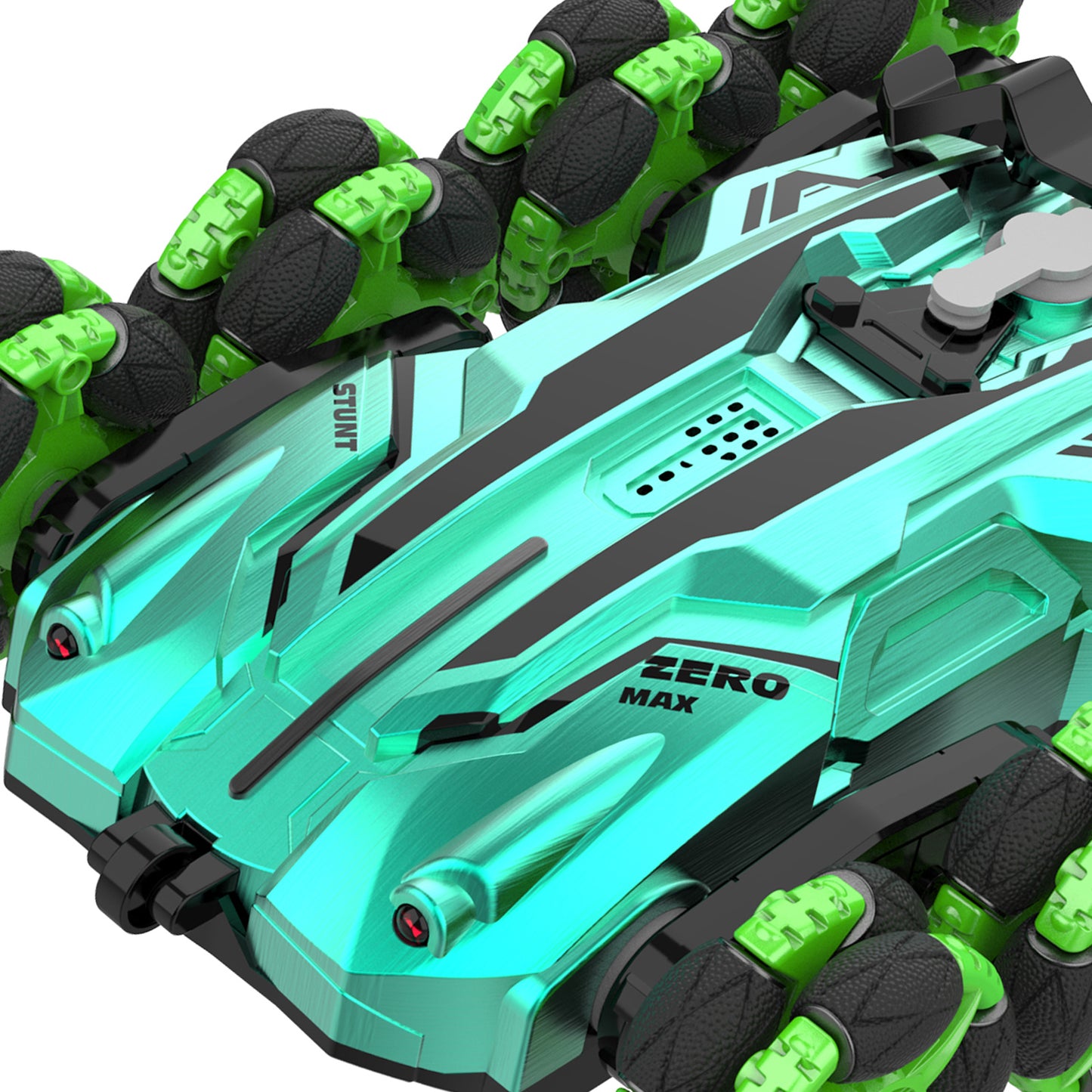 WISAIRT Remote Control Monster Truck,1:18 RC Drift Car with Spray 360 Degress Stunt Car Toys for Kids Boys Girls 6+ Birthday Gifts(Green)