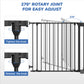 Vomeast 34.6"-84.2" Extra Wide Baby Safety Gate,Auto Close Pet Dog Gates for Stairs Doorways Fireplace,Anti-Trip Pedal,29.5" Tall,Black