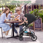 Vomeast 2 in 1 Baby Strollers, Foldable Travel Stroller with Reversible Seat, All-Wheel Suspension, 5-Point Harness
