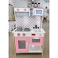 Wisairt Pretend Play Kitchen Set, 51.2" Extra Long Wooden Play Kitchen for Kids w/ Chef's Costume, Stove, Sink, Ice Maker, Oven, Microwave, Dishwasher, Realistic Lights Sounds
