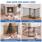 Vomeast 34.6"-84.2" Extra Wide Baby Safety Gate,Auto Close Pet Dog Gates for Stairs Doorways Fireplace,Anti-Trip Pedal,29.5" Tall,Black
