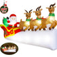 Vrilay 7ft Christmas Inflatable, Santa Elk Penguin Inflatable with LED Lights for Christmas Holiday Outdoor Yard Decorations