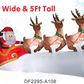 Vrilay Christmas Inflatable,Santa Elk with Sleigh Inflatable with LED Lights for Christmas Holiday Outdoor Yard Decorations