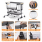 Vomeast Baby Bassinet Bedside Sleeper with Wheels, Adjustable Height, Storage Basket, Mosquito Net for Newborns Infants, Dark Gray