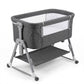 Vomeast Baby Bassinet with Wheels and Storage Basket,Khaki
