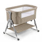Vomeast Baby Bassinet with Wheels and Storage Basket,Khaki