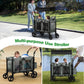 Vomeast Wagon Stroller with 2/4 Seats and Sunshade
