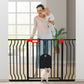 Wisairt Baby Gate for Stairs Doorways with Small Pet Door,29-48Inches Extra Wide Walk Auto-Close Safety Baby Gate,Pressure Mounted