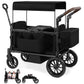 Vomeast Wagon Stroller with Tray,2-Seater Wagon for Kid,Side Entry,Black