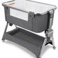 Vomeast Baby Bassinet, Bedside Sleeper Bedside Crib, Folding Portable Crib with Zipper, Grey
