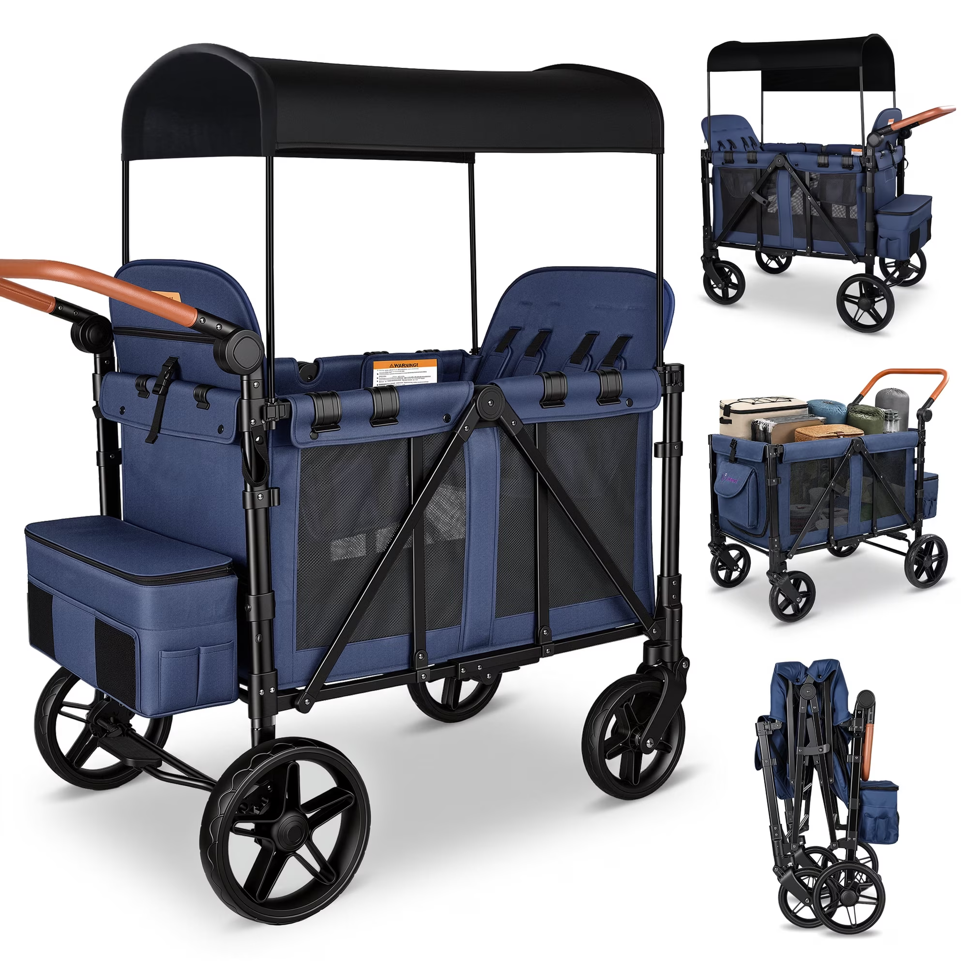 Vomeast Wagon Stroller for 2 Kids, 3-in-1 Outdoor Baby Stroller Wagon – WISAIRT