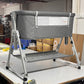 Vomeast Baby Bassinet with Wheels and Storage Basket,Gray