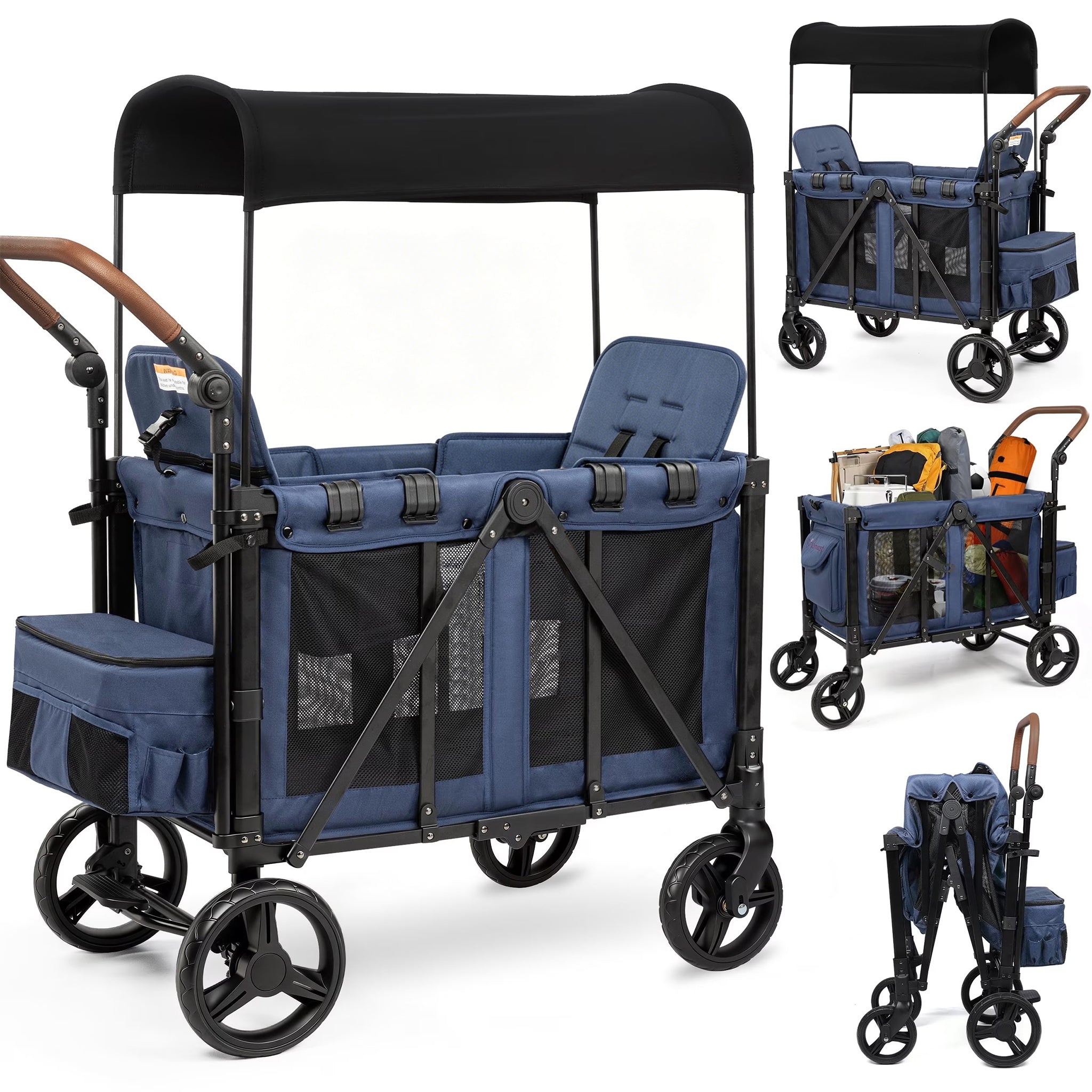 Worldwide Parents ステージ4,5 セット Vomeast Wagon Stroller for 2 Kids, 3-in-1 Outdoor Baby Stroller