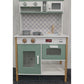 Wisairt Pretend Play Kitchen Set, 51.2" Extra Long Wooden Play Kitchen for Kids w/ Chef's Costume, Stove, Sink, Ice Maker, Oven, Microwave, Dishwasher, Realistic Lights Sounds