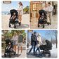 Vomeast Baby Strollers, 3-in-1 Foldable Lightweight Travel Stroller with Reversible Bassinet & 5-Point Harness for Newborn Infant