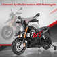 Licensed Aprilia Ride On Motorcycle for Kids, Wisairt 12V Electric Motorbike with Detachable Training Wheels, Key Start, LED Lights, Music, Spring Suspension, Toy Motorcycle for Boys Girls Ages 3-6