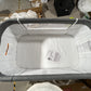 Vomeast Baby Bassinet with Wheels and Storage Basket,Gray