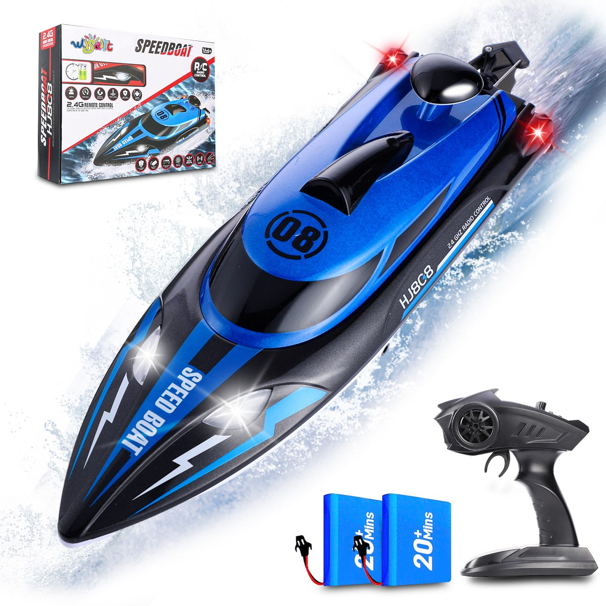 WISAIRT RC Boat,High Speed Remote Control Boat for Adults and Kids