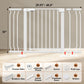 Vomeast 36in Extra Tall Baby Safety Gate,29.93- 48.8in Extra Wide Metal Dog Gates for Stair and Doorways,Pressure Mounted,Black