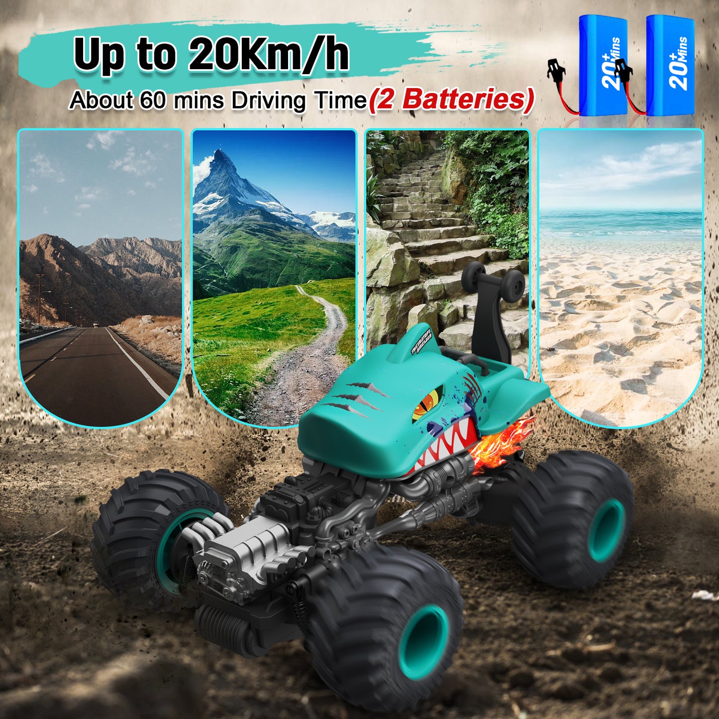 WISAIRT 1/14 Rc Car Stunt Car with Two Battery