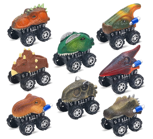 Dinosaur toy for kids pull back cars 8 Pack