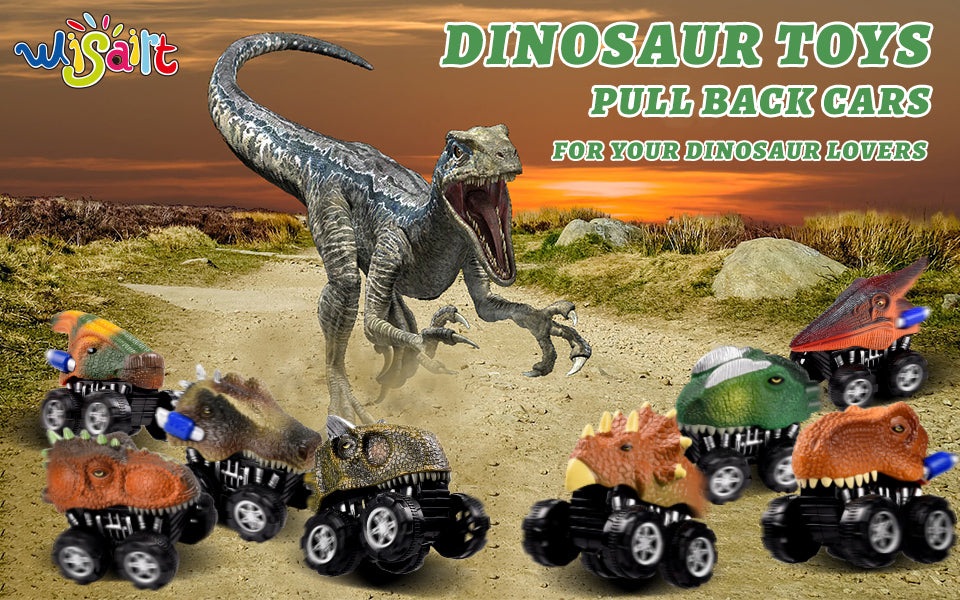 Dinosaur toy for kids pull back cars 8 Pack