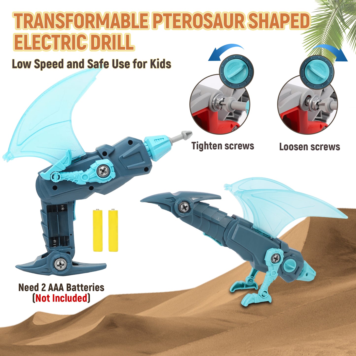 WISAIRT STEM Toys,Take Apart Engineer Dinosaur Toys for Kids with Electric  Screwdriver Storage Box,Building Toys for Boys Girls Age 3-12 Birthday Christmas Gifts(5 Pack)