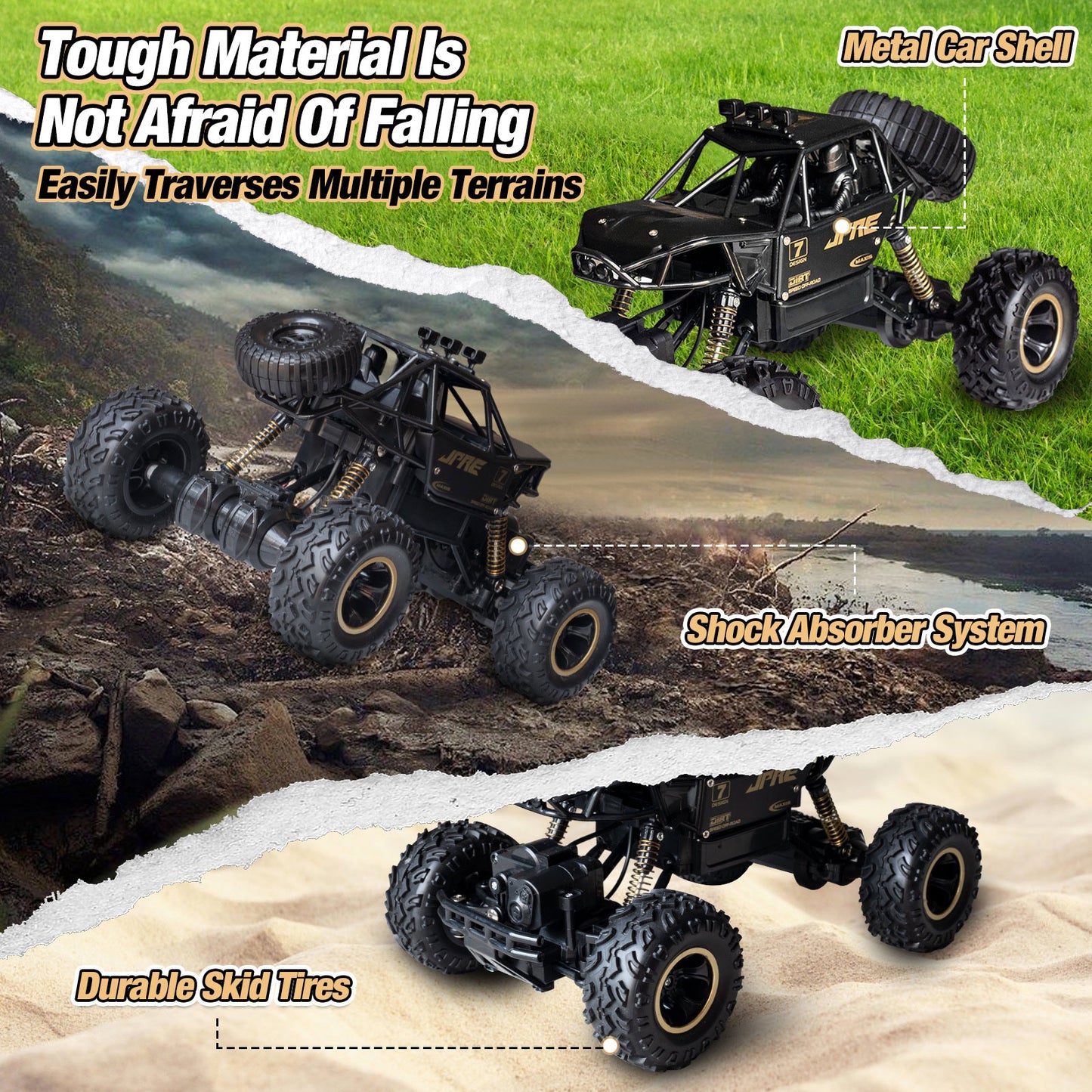 RC Car 1:16 Scale 4WD 2.4GHz Off-Road RC Truck Car