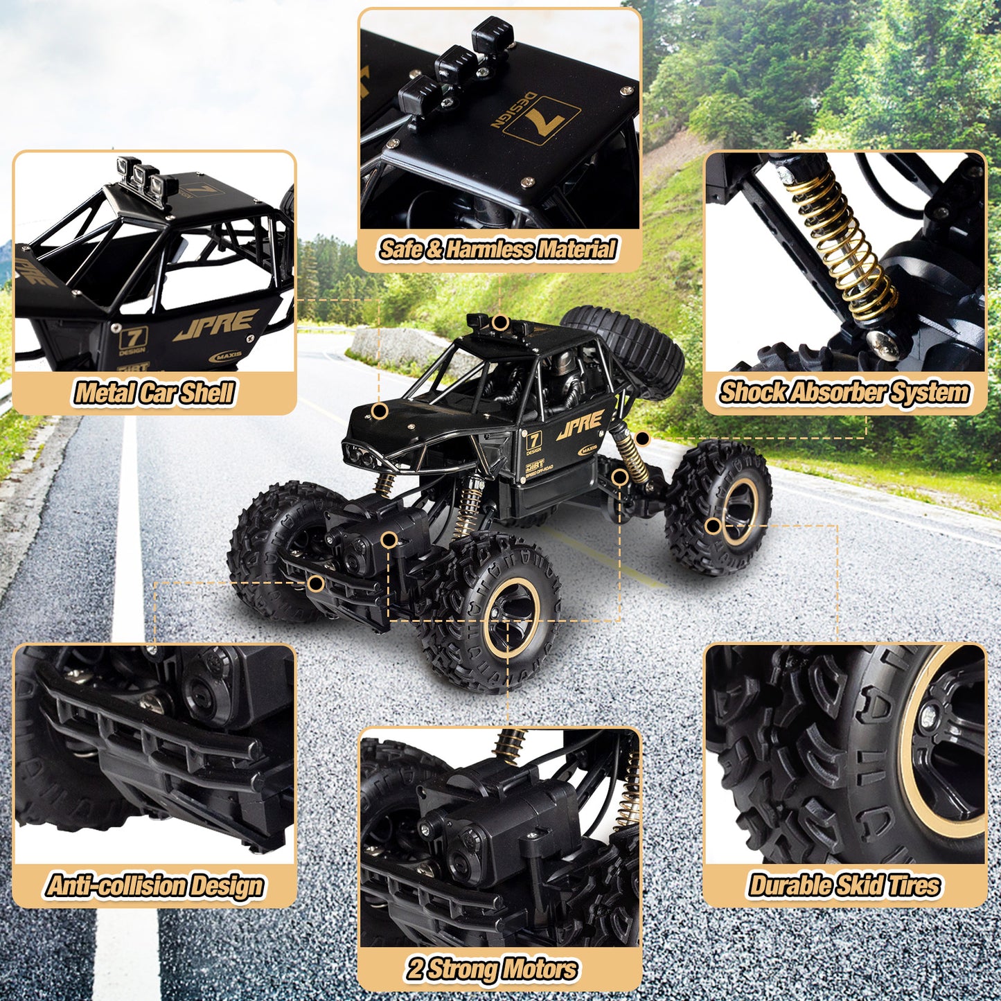 RC Car 1:16 Scale 4WD 2.4GHz Off-Road RC Truck Car