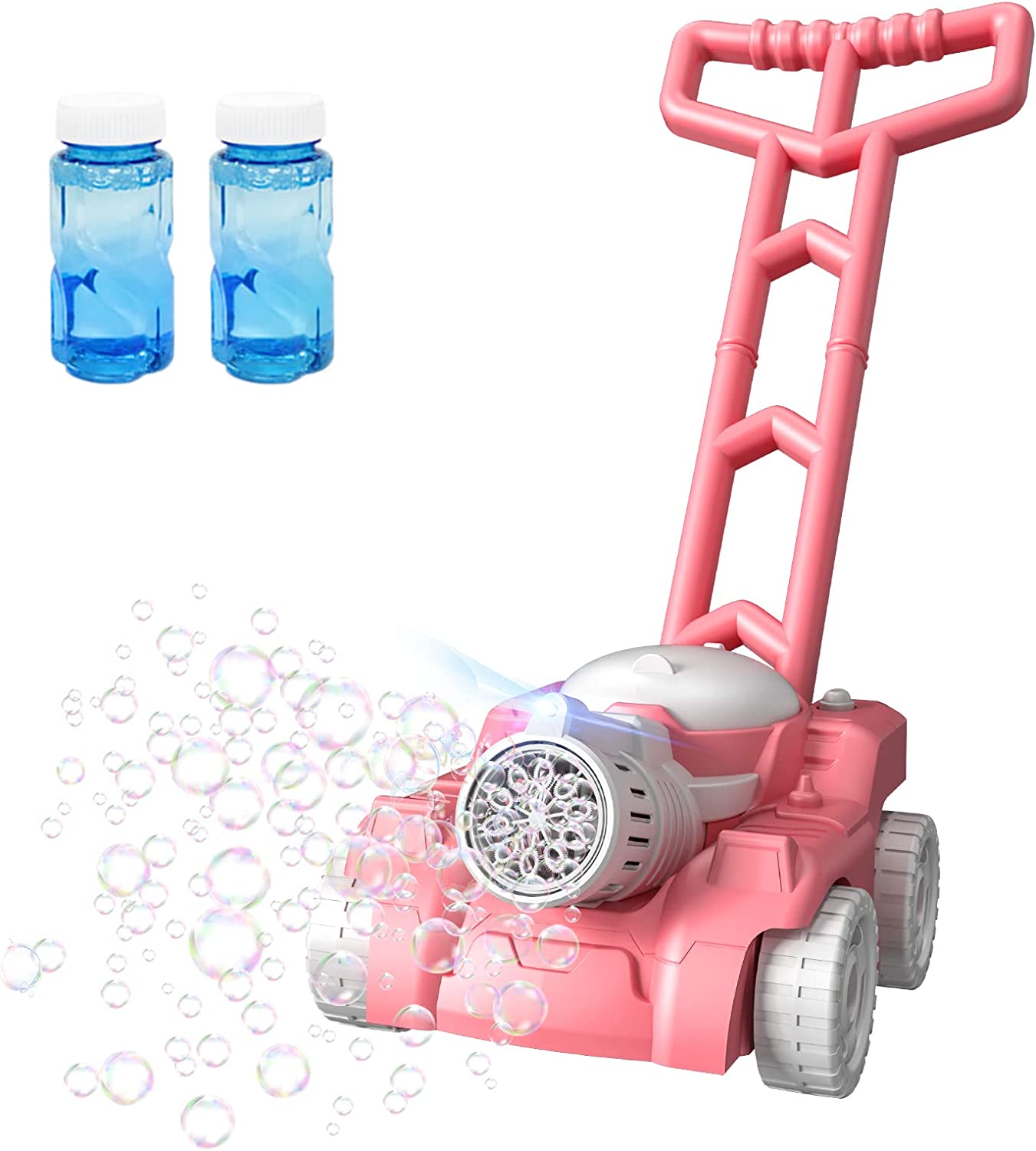 Wisairt Bubble Lawn Mower,Bubble Machine for Kids Toddlers, Baby Kids Lawn Mower Toy,Outdoor Garden Push Toy Bubble Toys Birthday Gift for Preschool Boy or Girl 3+