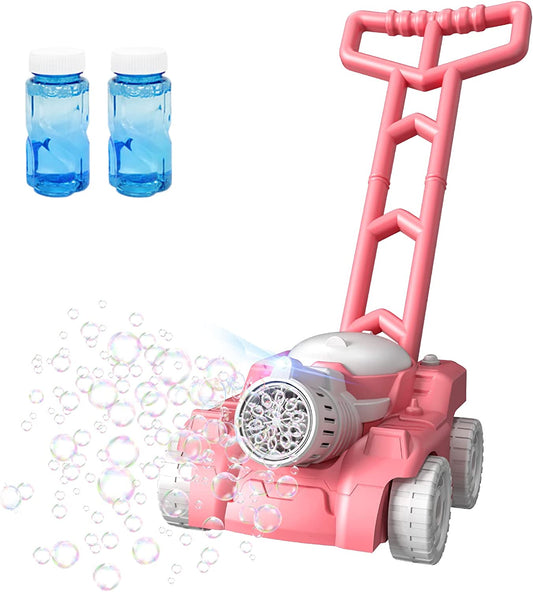 Wisairt Bubble Lawn Mower,Bubble Machine for Kids Toddlers, Baby Kids Lawn Mower Toy,Outdoor Garden Push Toy Bubble Toys Birthday Gift for Preschool Boy or Girl 3+